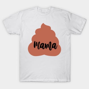 Mama Poop Emoji FamilyDecal Sticker T-Shirt